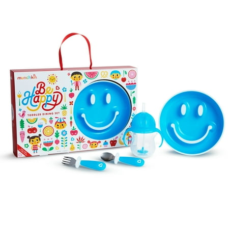 Munchkin® Be Happy Toddler Dining Gift Set, BPA-Free, Blue, Unisex