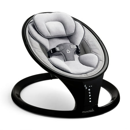 Munchkin® Bluetooth Enabled Infant Baby Swing, 5 Ranges of Motion, Black, Unisex