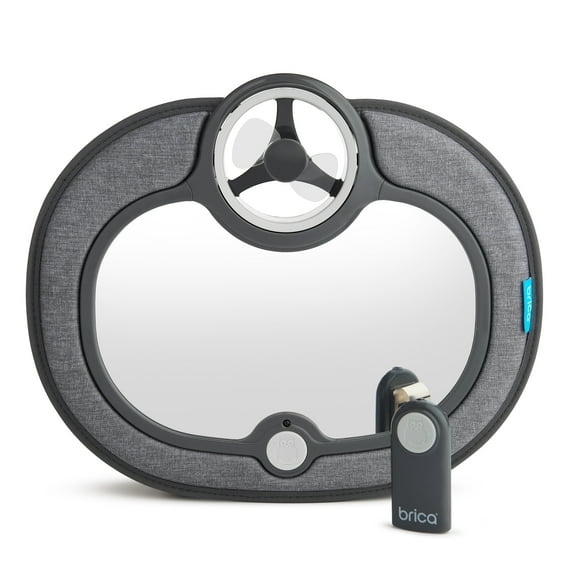 Munchkin® Brica® Breeze Infant in-Sight® Fan Car Mirror, Crash-Tested, Unisex, Gray