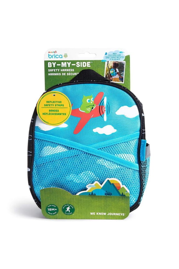 ® Brica® By-My-Side™ Toddler Safety Harness Backpack with Leash, Owl, Blue, Unisex