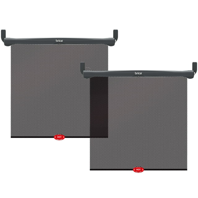 Munchkin Brica Sun Safety Car Window Shade with Heat Alert, Helps Block UVA/UVB Rays, 2 Pack