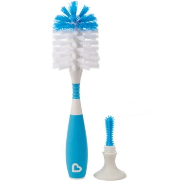 Munchkin® Bristle™ Baby Bottle Brush, Includes Suction Base, Blue, Unisex