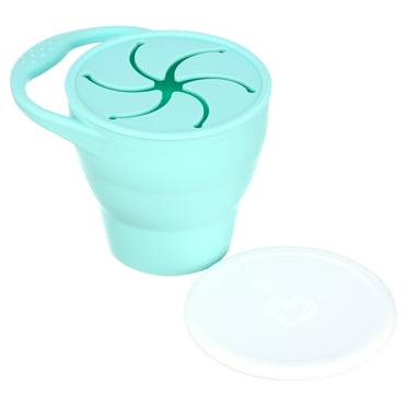 Munchkin® C’est Silicone!™ Collapsible Toddler Snack Catcher® Cup with Lid, Mint, Unisex