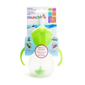 Munchkin Click Lock 7-Ounce Weighted Straw Flexi Cup (Green)