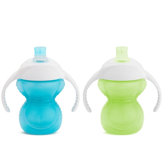 Munchkin® Click Lock™ Bite Proof Trainer Sippy Cup, 7 oz, Blue/Green, Unisex, 2 Pack
