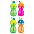 thumbnail image 1 of Munchkin® Click Lock® Flip Straw Cup, Orange/Green, 9 oz, 2 Pack, 1 of 5