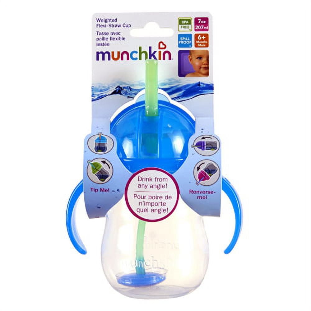 Munchkin Click Lock Weighted Straw Flexi Cup 7 Oz(Colors May Vary), 2