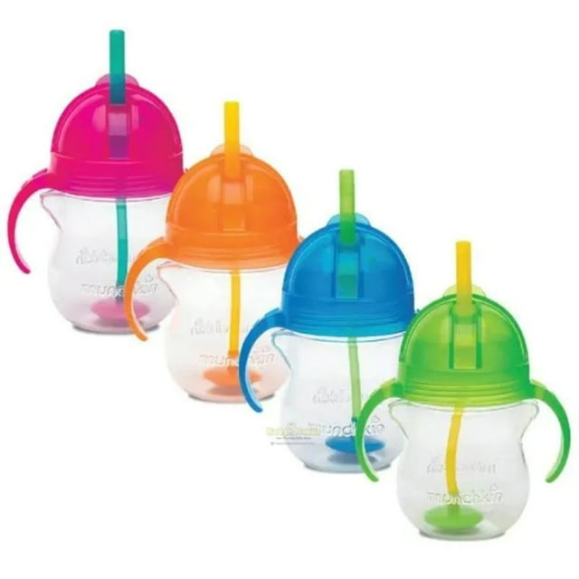 Munchkin Click Lock Weighted Straw Flexi Cup, 7 oz. Colors May Vary