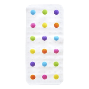 Munchkin Dots Non-Slip Bath Mat, Multicolor, 30.5x14.25 In