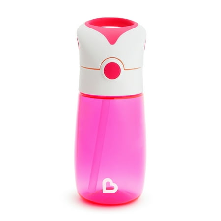Munchkin Flip and Go Tritan Straw Cup, 12 Ounce, Pink