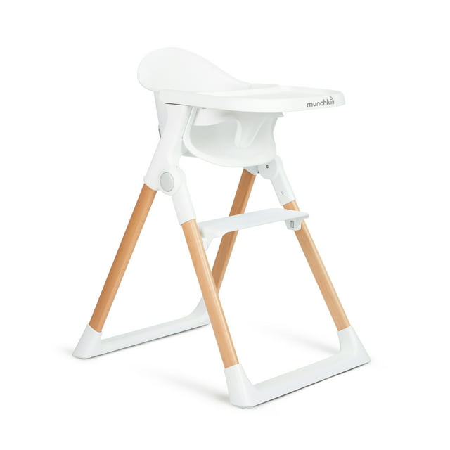 Munchkin Float Easy Clean Foldable High Chair, Ages 6 Months+, White ...