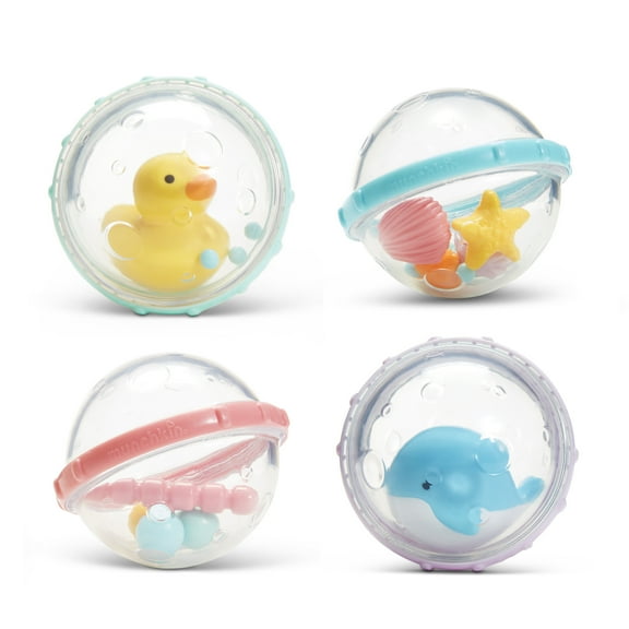 Munchkin® Float & Play Bubbles™ Baby and Toddle Bath Toy, 4 Pack, Unisex