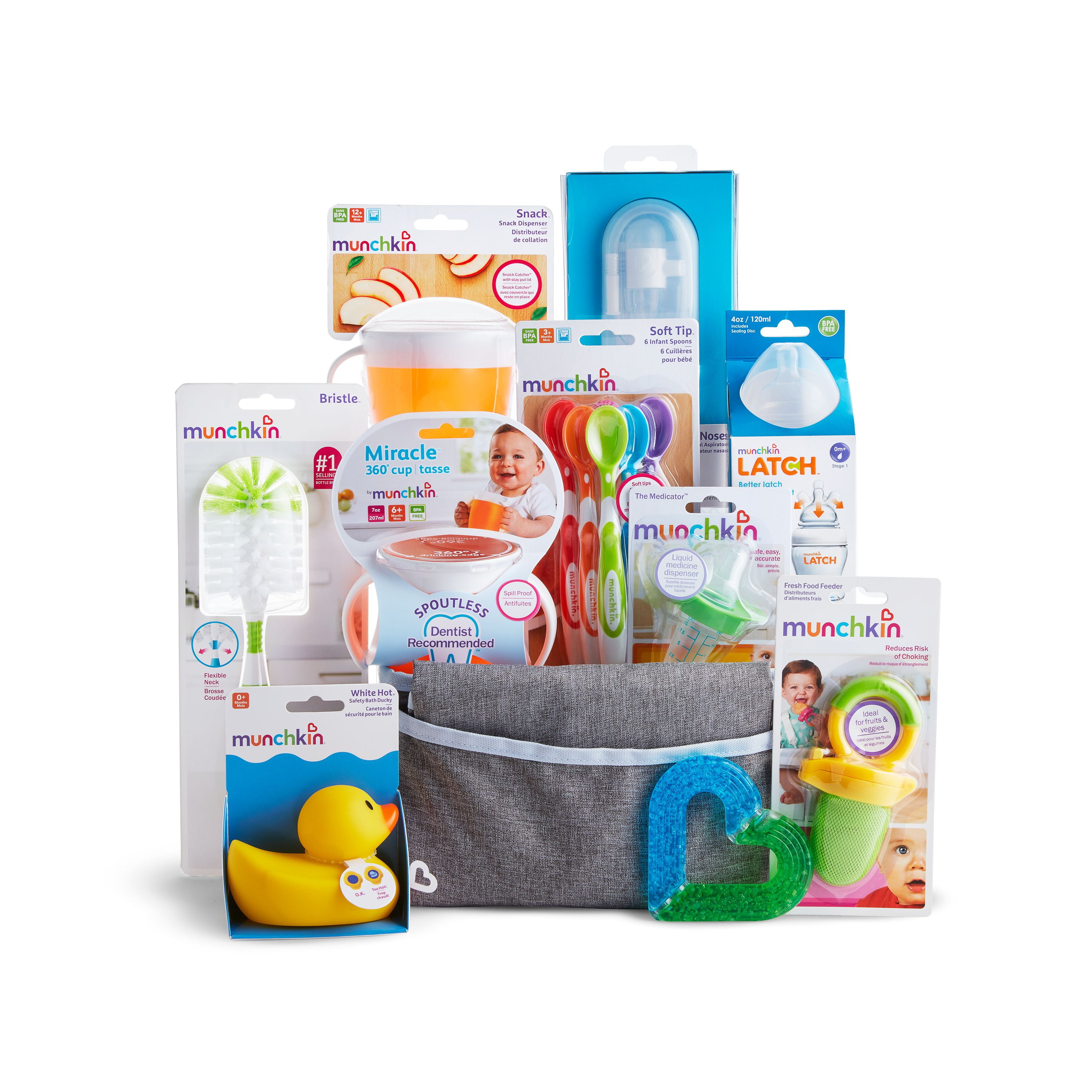 Munchkin® Hello Baby Gift Basket, Great for Baby Showers, Includes
