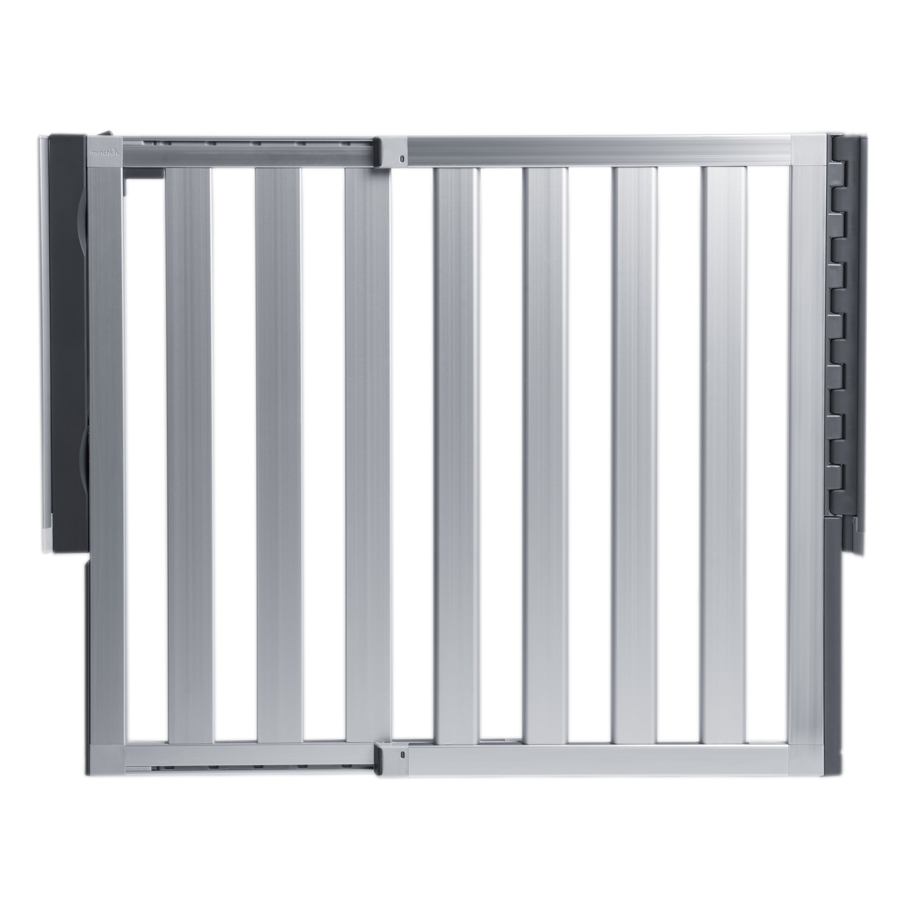Silver Aluminum Adjustable Baby Safety Gate for Stairs