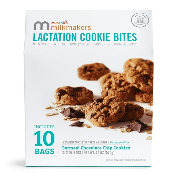 Munchkin Milkmakers Lactation Cookie Bites, Oatmeal Chocolate KMC2Chip, 10 Ct