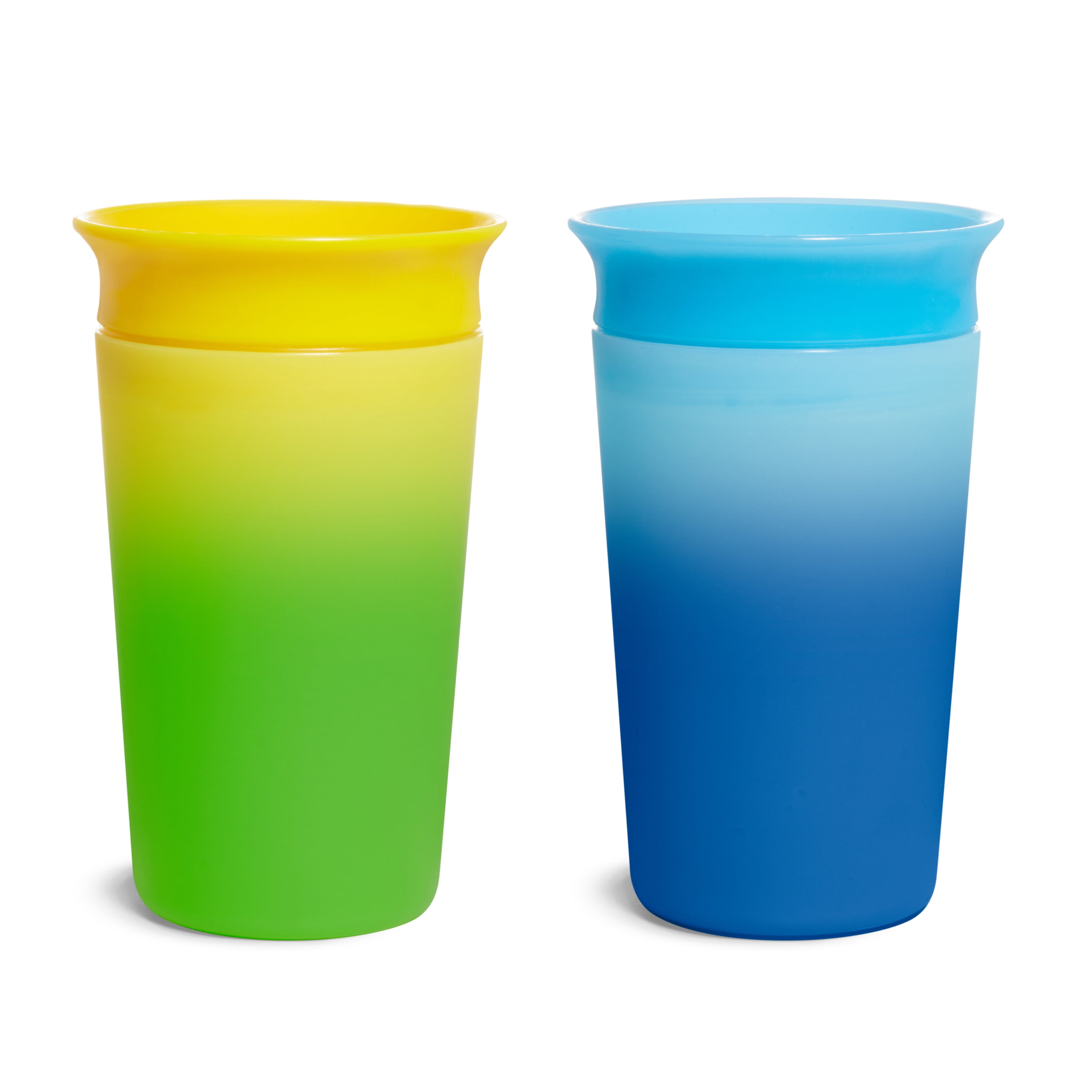 Munchkin Miracle 360 Color Changing Sippy Cup, 9 Ounce, Blue/Yellow, 2 Pack  