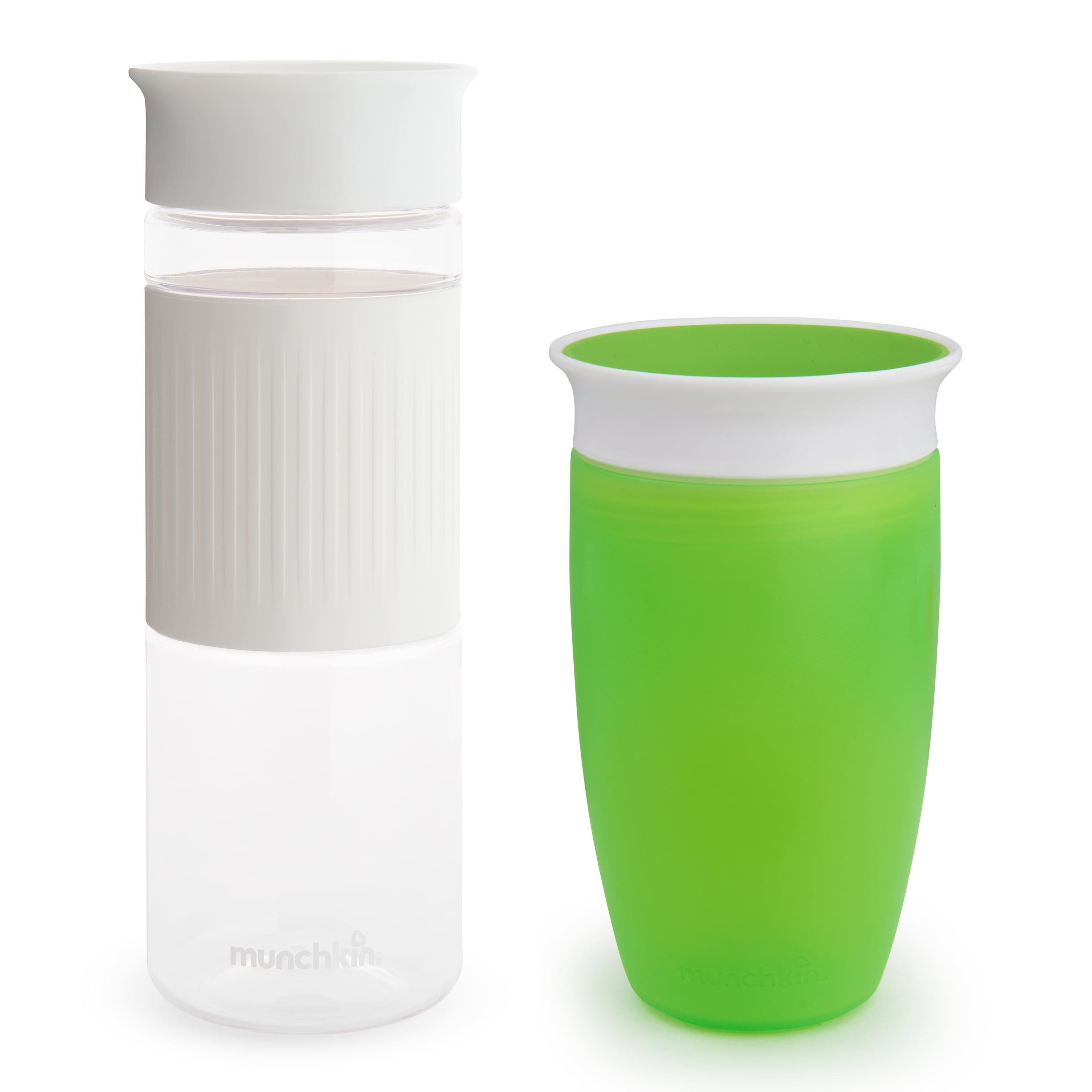 Munchkin Miracle 360 Hydration Set, 2 Pack, 24 Ounce and 10 Ounce, Green and White