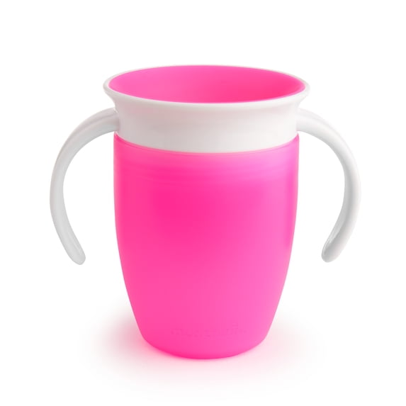 Munchkin Miracle 360° Spoutless Trainer Sippy Cup, Size 7 oz, Pink, Unisex