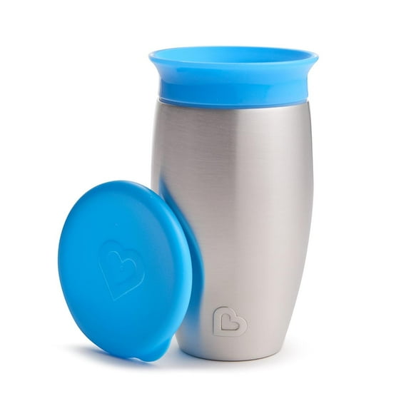 Munchkin® Miracle® 360° Stainless Steel Toddler Sippy Cup, 10 oz, Blue, Unisex