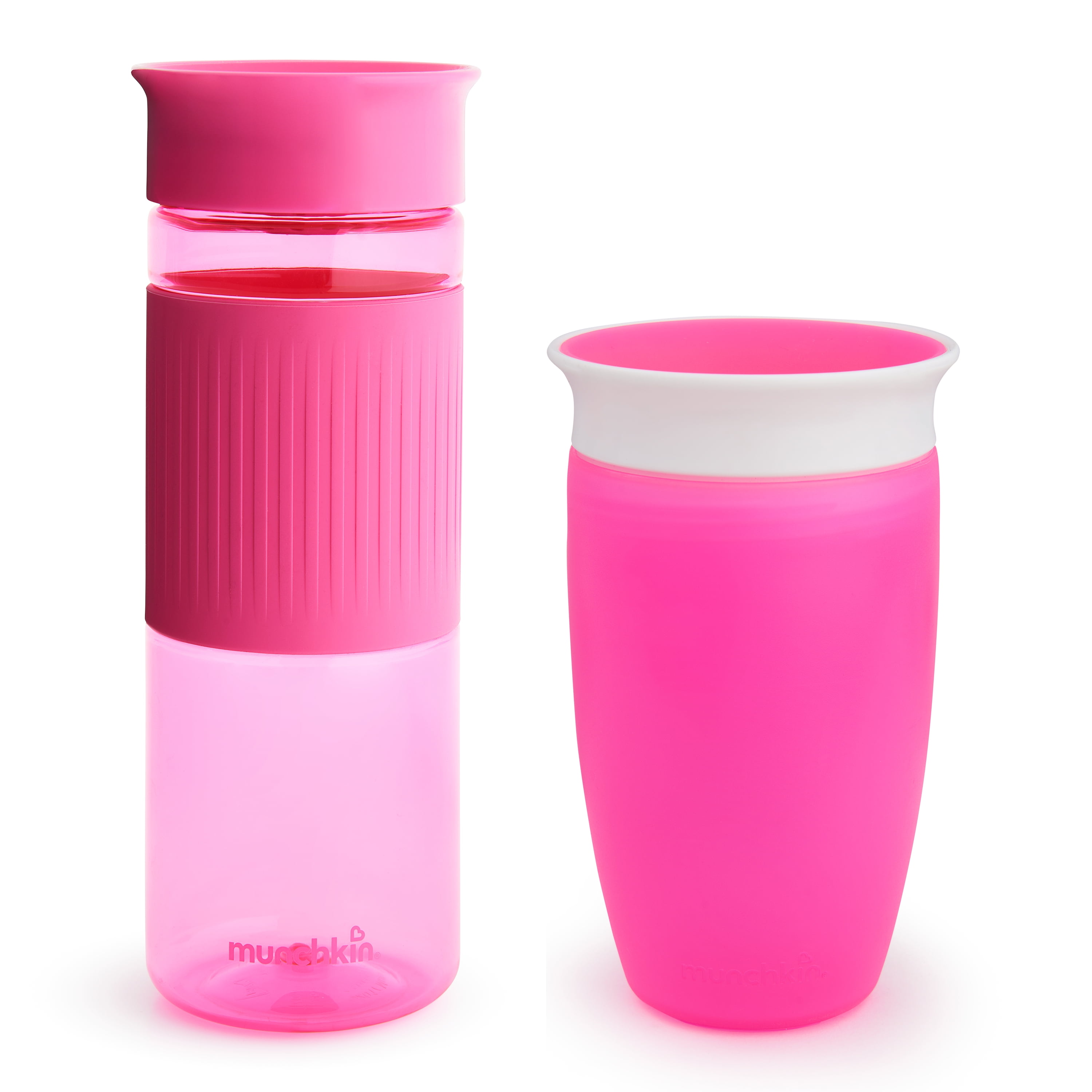 Munchkin® Miracle® 360° Toddler and Adult Set, 2 Pack, 24 oz and 10 oz, Pink, Unisex