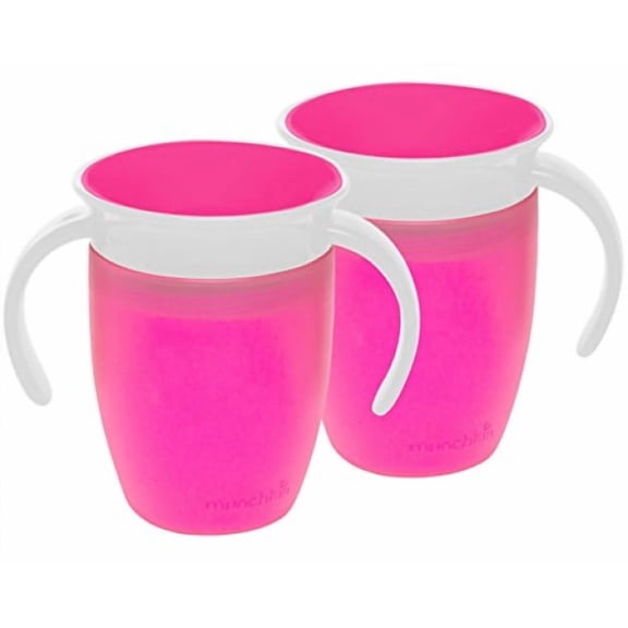 Munchkin Miracle 360 Trainer Cup, Pink, 7 Ounce, 2 Count