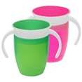 thumbnail image 1 of Munchkin Miracle 360 Trainer Cup, Pink/Green, 7 Ounce, 2 Count, 1 of 4