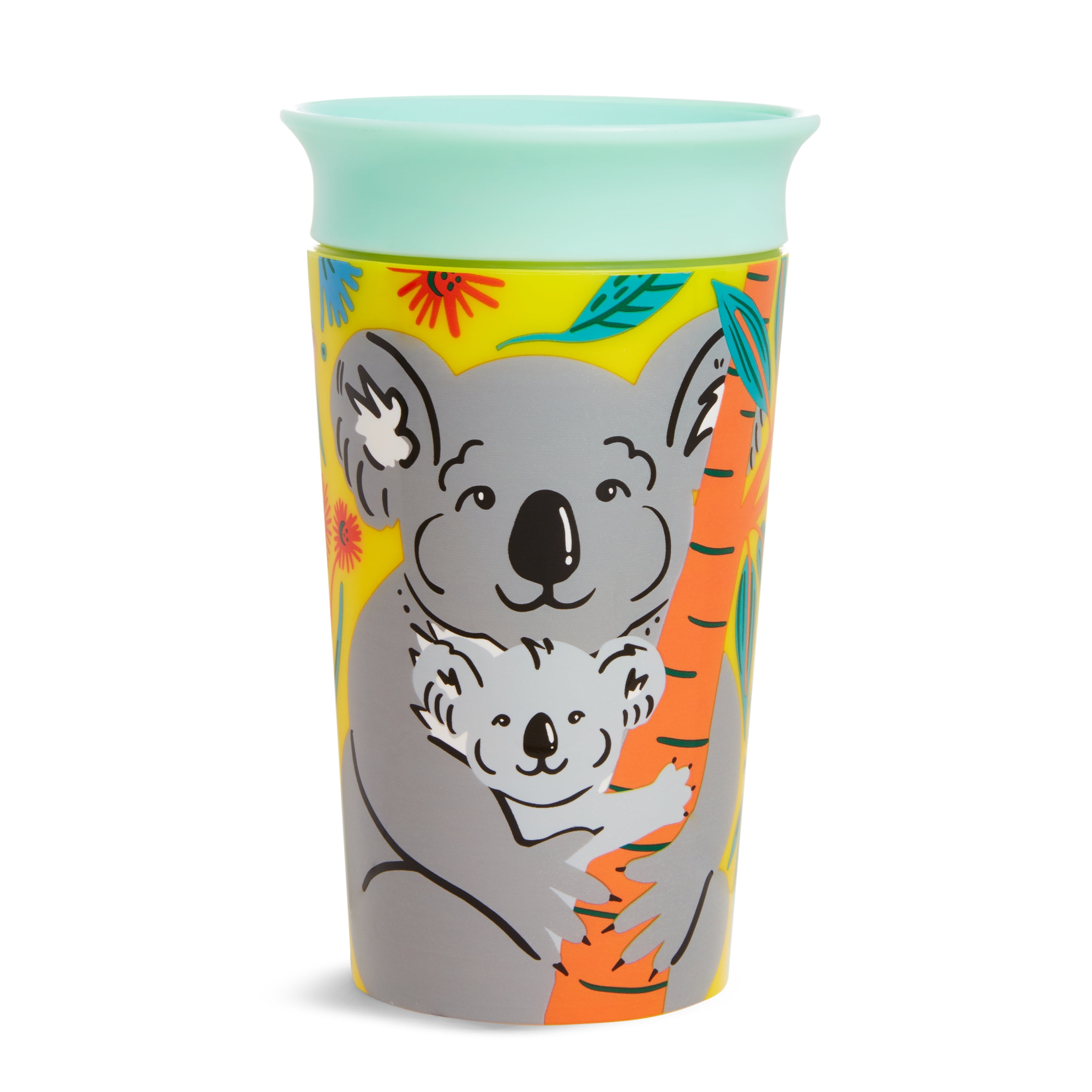Munchkin Miracle 360 Wild Love Sippy Cup, 9 Ounce, 2 Pack, Tiger/Rhino