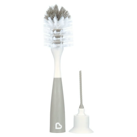 Munchkin® Miracle™ Dual Sided Cup and Baby Bottle Brush, Includes Straw Brush, Gray