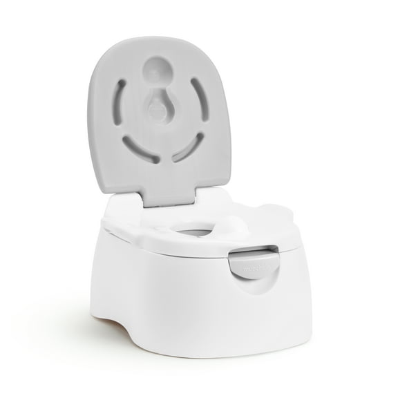 Munchkin Multistage 3-in-1 Toddler Potty Seat, Potty Chair, Trainer Ring and Step Stool, White