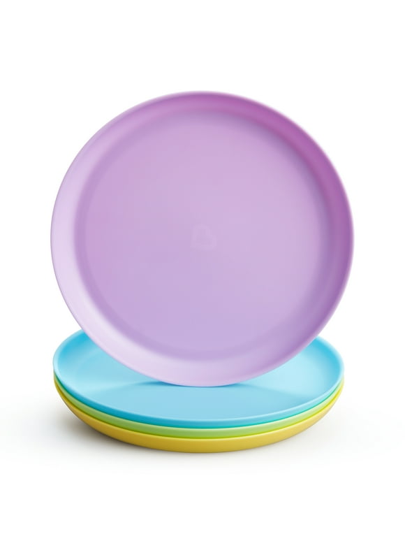 Munchkin Multi Toddler Plate, Includes Raised Edges for Easy Scooping, BPA-Free, 8 Pack