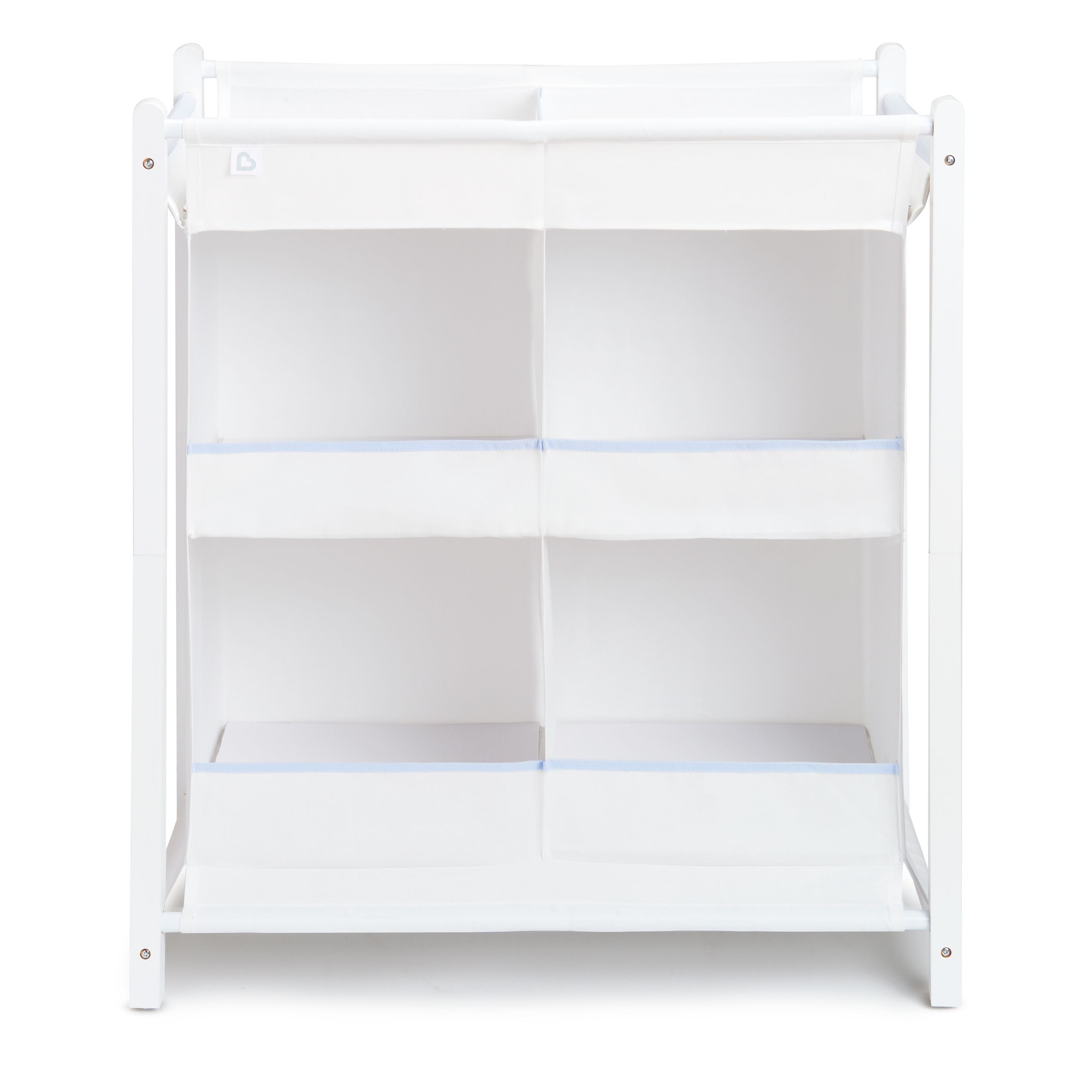 White Fabric Nursery Essentials Organizer with Shelves