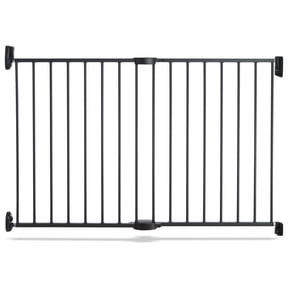 Munchkin Push to Close Hardware Baby Gate, Extends 28.5" to 45" Wide, Dark Grey