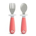 thumbnail interactive-video image 1 of Munchkin® Raise™ Toddler Fork & Spoon Utensil Set, Pink, 1 of 7