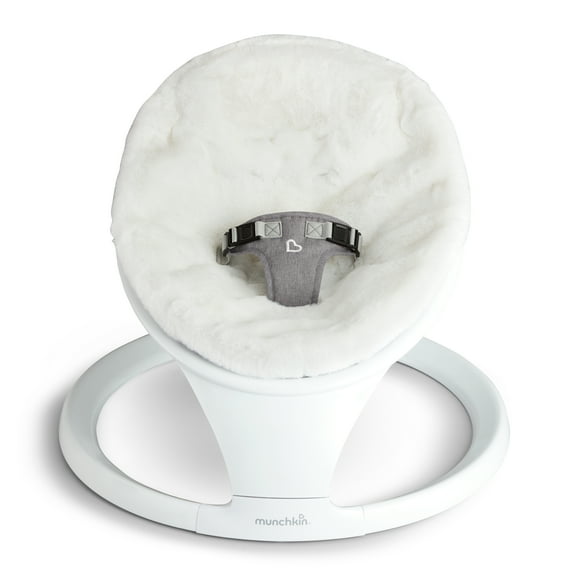Munchkin® Seat Cover for Infant Baby Swing, Premium Ultra-Soft Faux Fur, White, Unisex