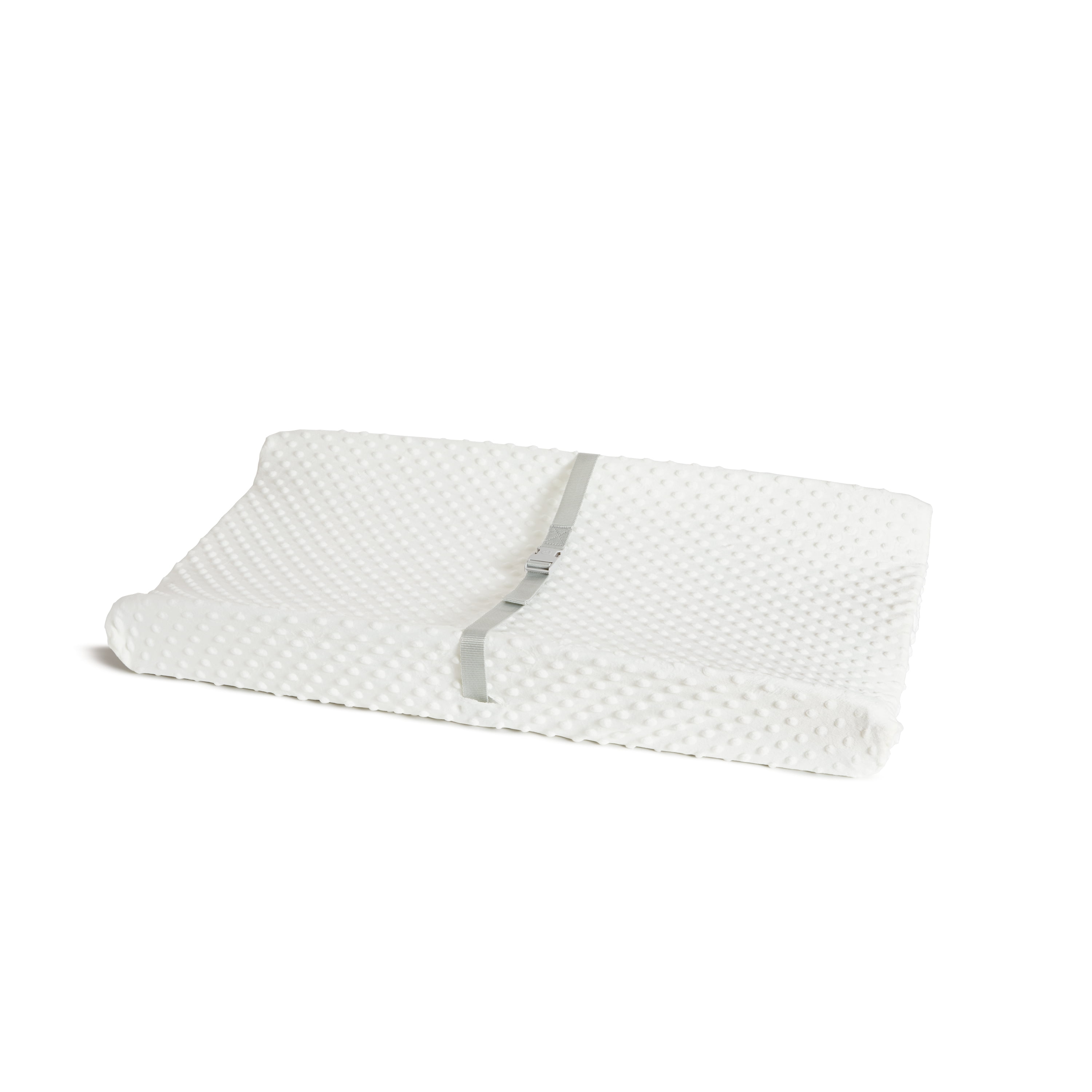 White Waterproof Contoured Diaper Changing Pad with Cover