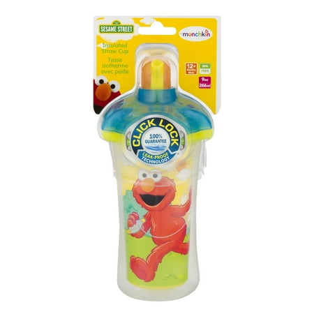 Munchkin Sesame Click Lock 1pk 9oz Ins Straw Cup