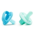 thumbnail image 1 of Munchkin Sili-Soothe & Teethe Infant Silicone Pacifier & Teether, Unisex Blue/Green, 2 Pack, 1 of 11