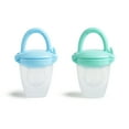 thumbnail interactive-video image 1 of Munchkin® Silicone Infant Baby Food Feeder, Blue/Mint, Unisex, 2 Pack, 1 of 7