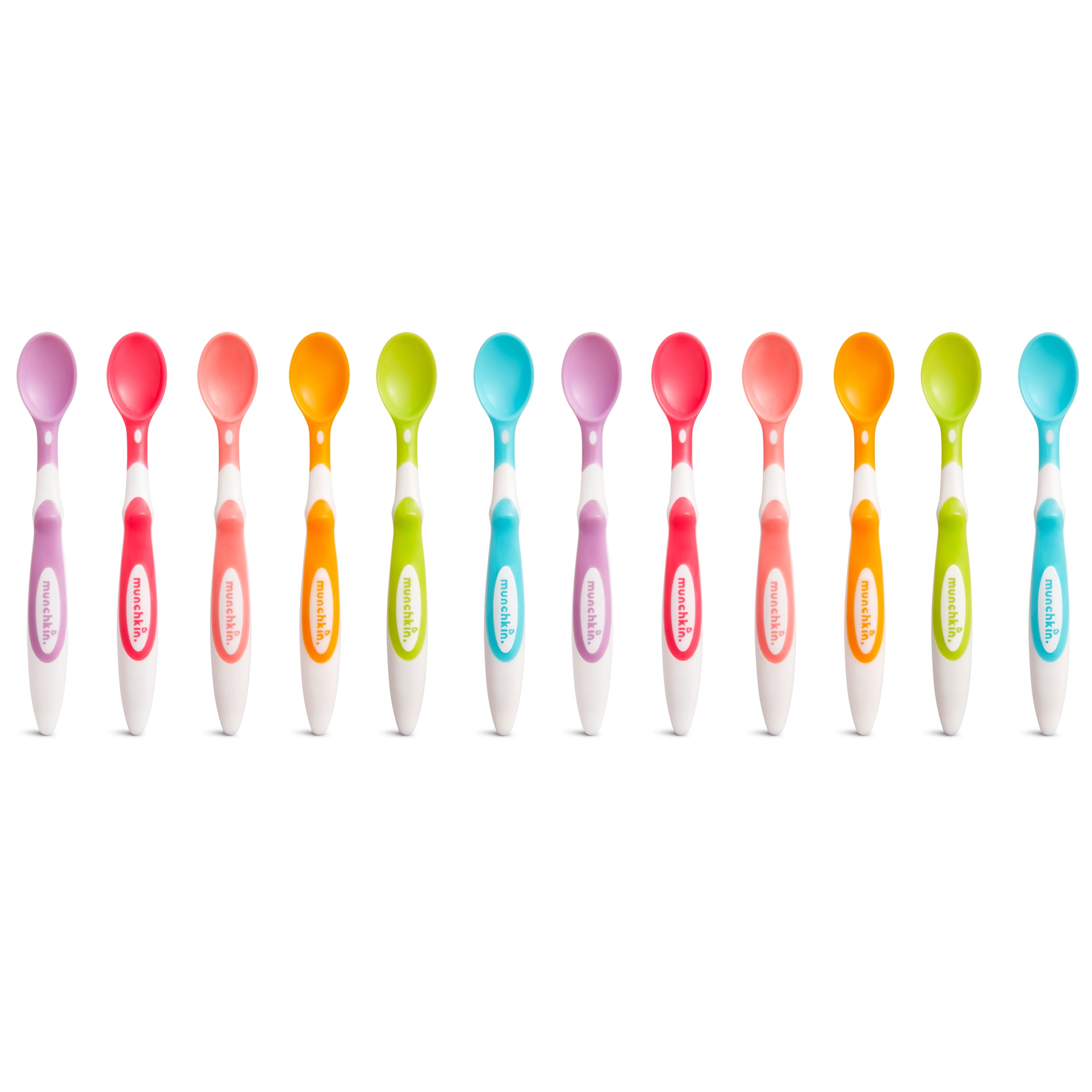 Munchkin Soft Tip Infant Spoons, Multi-Color, Unisex, 12 Pack