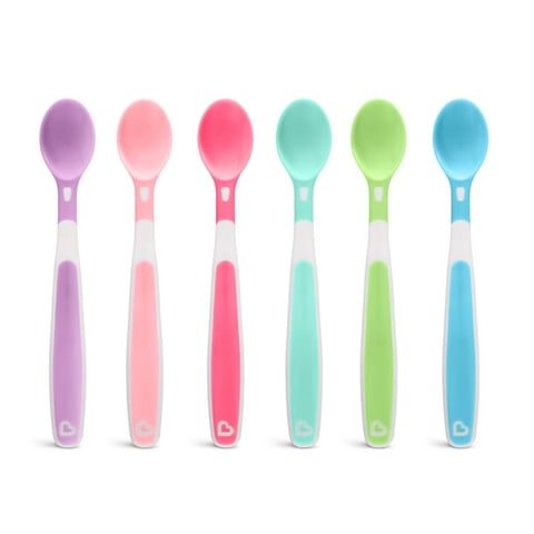Munchkin Soft Tip Infant Spoons, Multi-Color, Unisex, 6 Pack