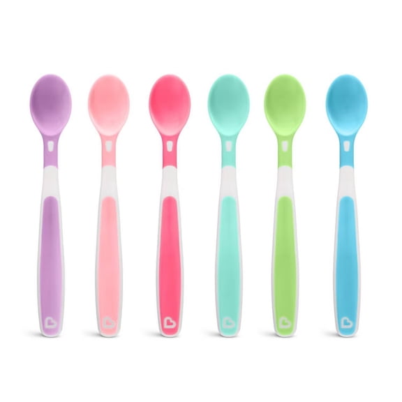 Munchkin Soft Tip Infant Spoons, Multi-Color, Unisex, 6 Pack