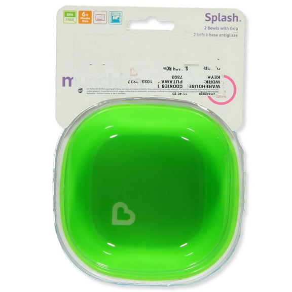 Munchkin Splash 2-Pack Bowls with Grip Color: blue/green Size: one size