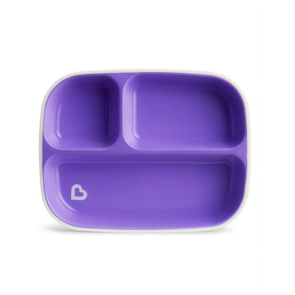 Munchkin Splash Divided Plate, Purple, 1 Pack