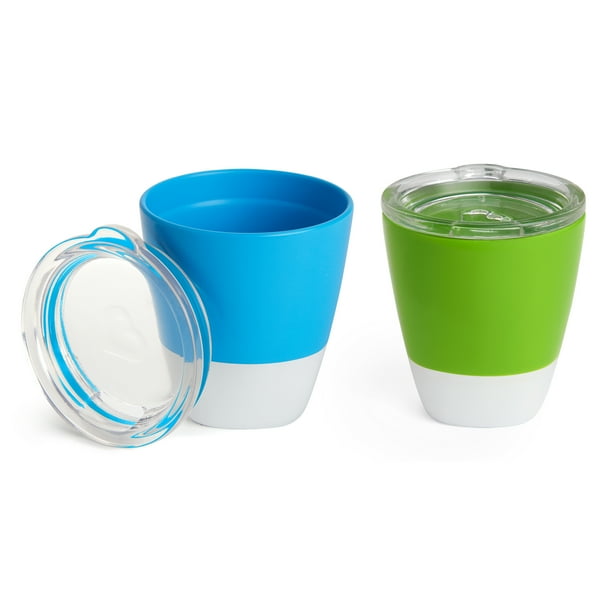 Munchkin Splash Toddler Cup & Lid, 2 Pack Blue/Green