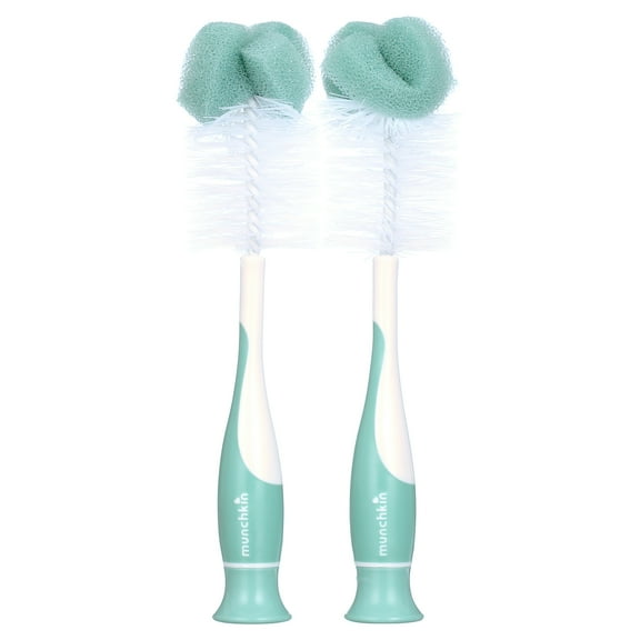 Munchkin® Sponge™ Bottle Brush, Green, 2 Pack, Unisex