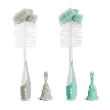 Munchkin® Sponge™ Bottle Brush, Gray/Green, Unisex, 2 Pack
