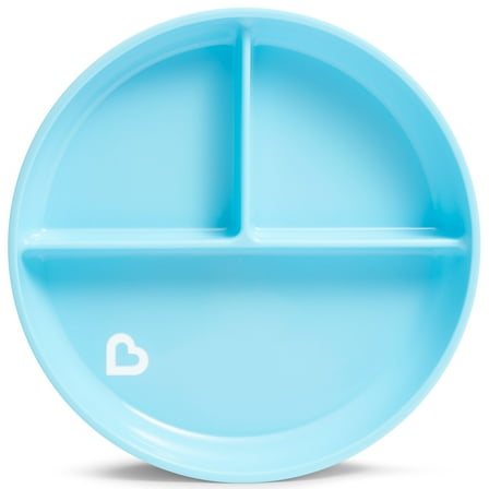 Munchkin® Stay Put™ Divided Section Suction Plate, Blue, Unisex