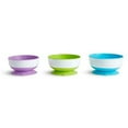 thumbnail image 1 of Munchkin Stay Put Suction Bowls for Babies and Toddlers, 3 Pack, Blue/Green/Purple, 1 of 3