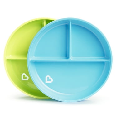 Munchkin® Stay Put™ Suction Plates, Blue/Green, 2 Pack