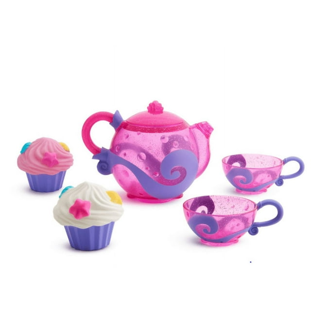 Munchkin® Toddler Bath Tea and Cupcake Set, Pink, 5 Piece Set, Unisex